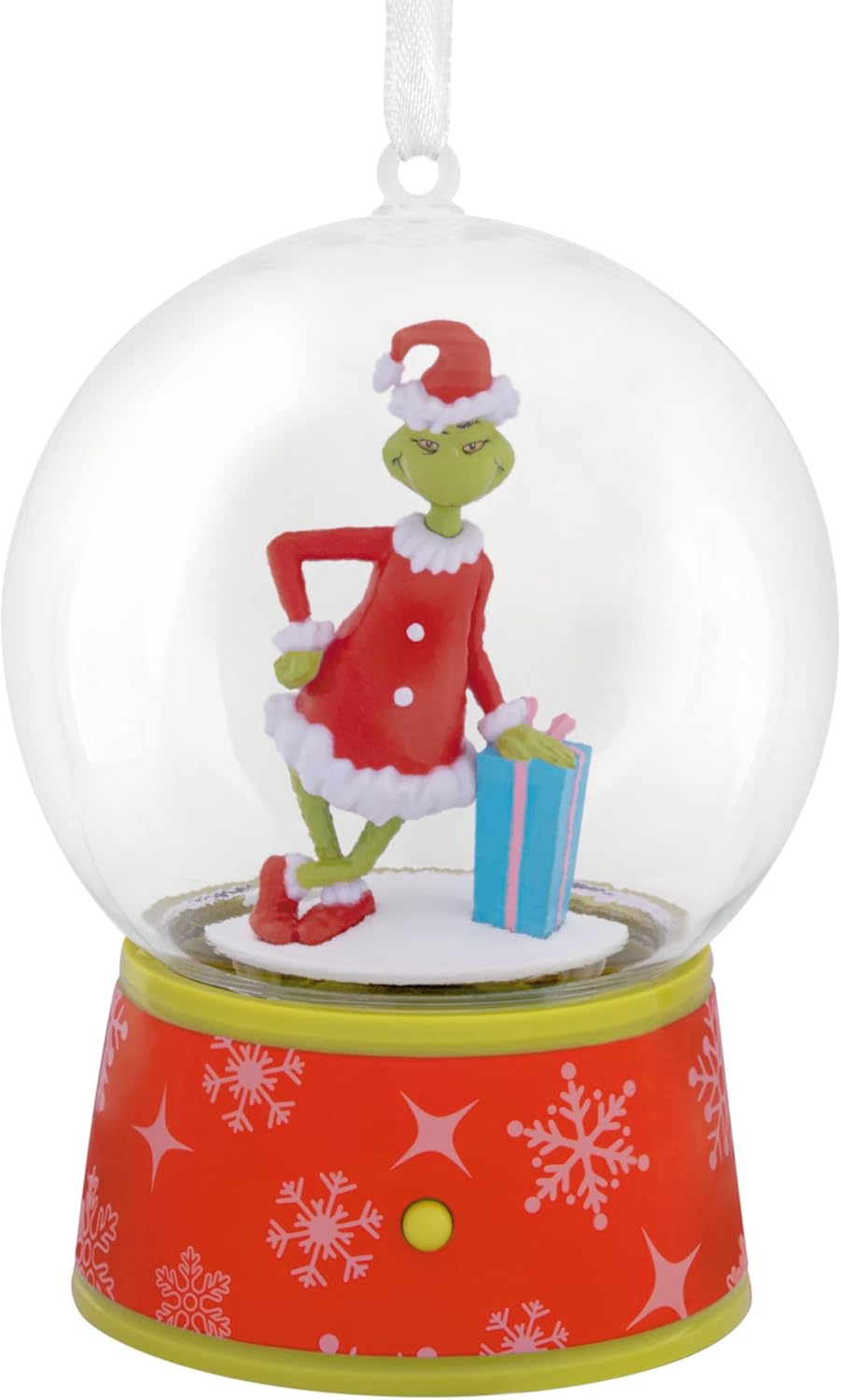 2026 Grinch Musical Snow Globe Hallmark Ornament with Motion RED BOX 